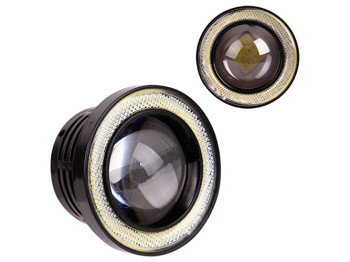 Линзы LED Angel Eves, 12V-55W, D-76мм, W/Y (AG-2510 W+Y)