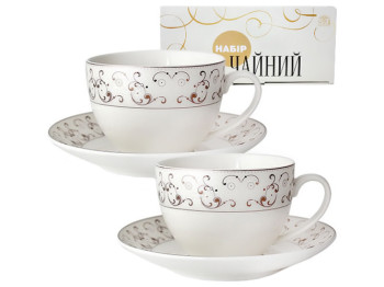 Сервіз чайний Констанція 12 предметів (чашка 280мл, блюдце 15см)