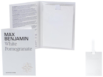 Освежитель воздуха Max Benjamin Scented Card White Pomegranate, для шкафа и авто, 8×0,5×11,3см (7177