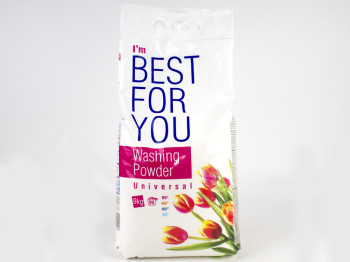 Стиральный порошок бесфосфатный универсальный "Best for You" 9кг (пакет) Чехия