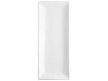 Тарелка прямоугольная Extra White, фарфор, 305×120мм, цвет белый