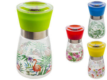 Мельница для соли и перца Цветы микс 180мл (расцветка ассорти)