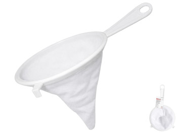 Ситечко тканинне Kmt Style, пластик, тканина, з ручкою, 16 см