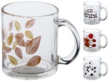 Чашка скляна Микс 11,5х8х9,5см 360мл