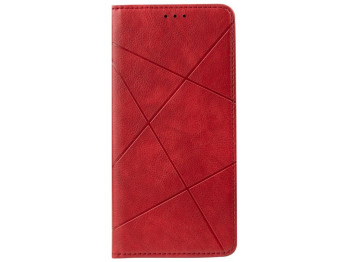Чехол-книжка Business Leather для Xiaomi Poco X4/Redmi Note 11 Цвет Красный