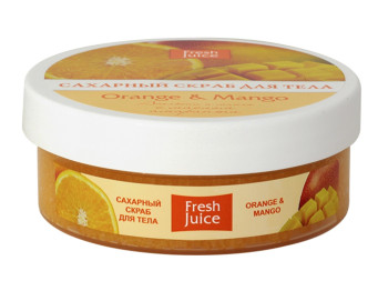 Сахарный скраб для тела Fresh Juice "Orange & Mango" апельсин и манго 225 мл