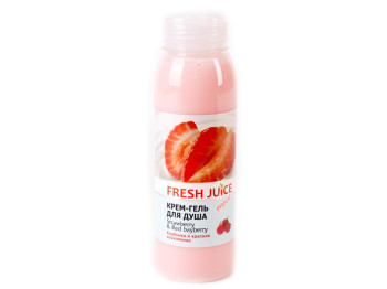 Крем-гель для душу Fresh juice Strawberry&red bayberry 300мл