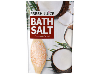 Соль для ванн Fresh Juice Coconut & Orchid, морская, с маслом кокоса и экстрактом орхидеи, 500г