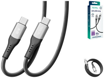 Кабель USB Ridea RC-US42 UltraStrong Type-C to Type-C 60W 2м, Цвет Черный