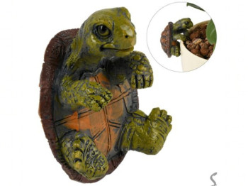 Фигурка для цветочного горшка Turtle, полирезина, 7см, цвет зелёно-коричневый