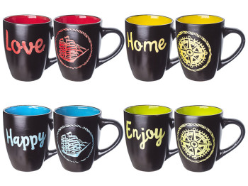 Чашка Stenson "Enjoy" 12,1х8,3х10,5см 340мл