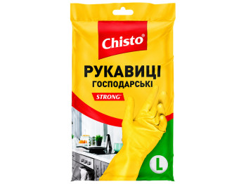 Рукавички господарські Chisto Strong, латекс, розмір L, 1 пара