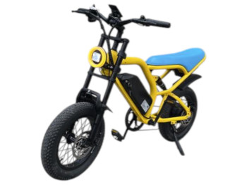 Електровелосипед Rooder CB-02 mini, 350ВТ, 48v 15ah, колесо 16x3 дюйма, колір жовтий