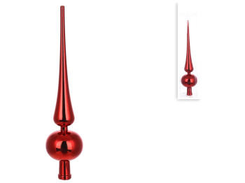Верхушка на елку, 25см, цвет красный глянец