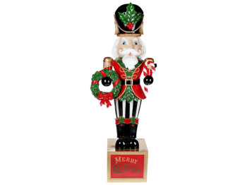 Новогодняя декоративная фигура Щелкунчик, 124см, цвет - красный