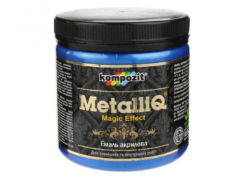 Емаль акрилова MetalliQ "Блакитне сяйво" 0,5л