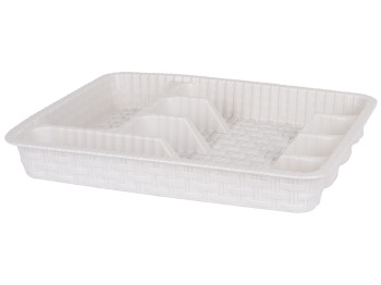 Лоток для столових приборів Violet House Роттанг White, 29х37см, 8690068411621