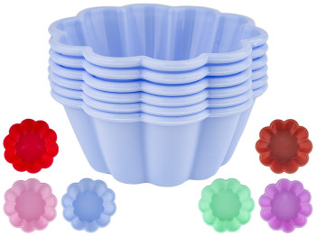 Формочки для кексов силиконовые Stenson 7,5х7,5х3см (цена за набор 6шт)