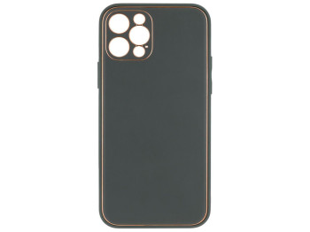 Чехол Leather Gold with Frame without Logo для iPhone 12 Pro Цвет 11, Navy Green