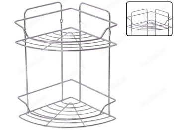 Полка 2-ярусная угловая Besser хромированная 29,5х22х33см