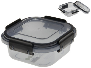 Контейнер универсальный Ал-Пластик Limited line квадратный черный 12,1х12,1х5,2см 360мл