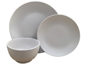 Набір обідній Light Grey, тарілка-25см, тарілка-20см, миска-740мл (ціна за набір 12 предметів)