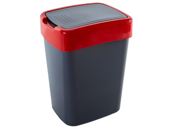 Ведро Евро для мусора 18л (гранит, красный) 122067
