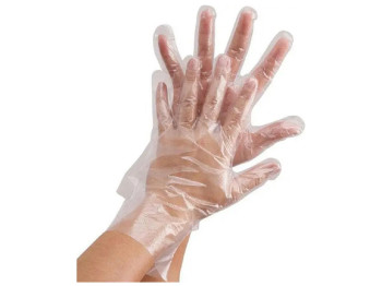 Рукавички одноразові, 21х24,5см (ціна за 100шт)