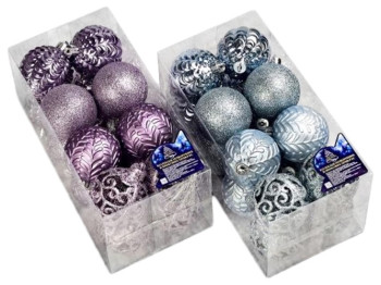 Ялинкові кульки, 6см (ціна за набір 16шт)