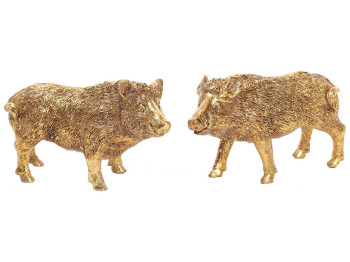 Декоративна статуетка Wild boar, 11см, колір - золото