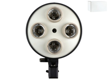 Держатель SHL-006 для 4 ламп E27 с отверстием под зонт, черный