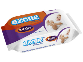 Вологі серветки дитячі "OZONE" "З екстрактом календули і вітам. Е" без запаху 100шт