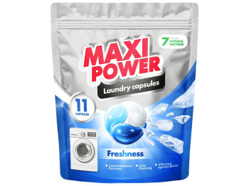 Капсулы для стирки Maxi Power Freshness, универсальные, 11шт