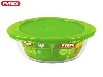 Деко (жаровня) термоскло Pyrex "Cook & Store" кругле з кришкою 20см 1л 20060