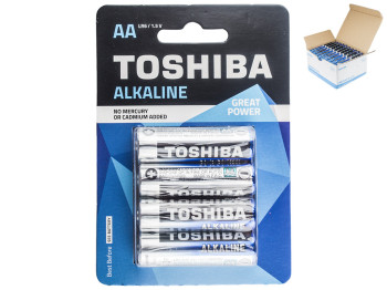 Батарейки алкалінові Toshiba Great Power, 1.5V, AA, LR6 (ціна за блістер 4шт)