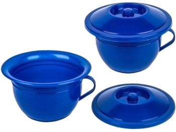 Горшок детский с ручкой+крышка (цвет синий) Консенсус