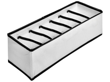 Коробка-органайзер для зберігання білизни, 7 відділень, 32х12х12см