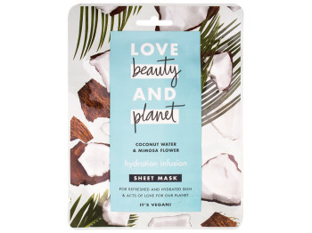 Маска тканевая для лица Love beauty and planet "Волна увлажнения" свежесть и увлажнение 1шт