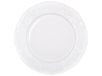 Тарелка фарфоровая Lace Garden, белая, 20,5×2,4 см