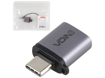 Адаптер OTG VOIN USB 3.0 в Type C Grey (VP-6106)