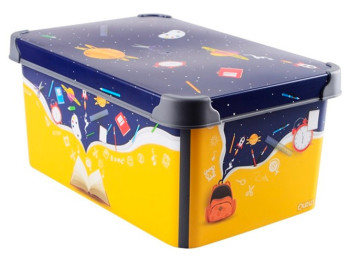 Контейнер для зберігання з кришкою Qutu Style Box Space School, 10л