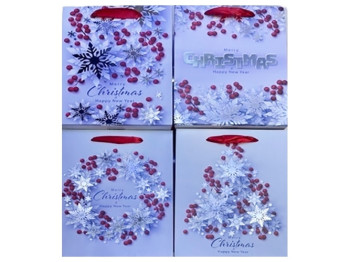 Пакет новорічний паперовий M Merry Christmas, 32x26x12см