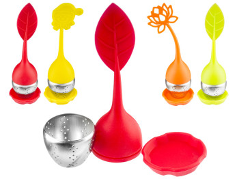 Ситечко для чая на подставке 5х5х15см (цвета и форма ассорти)