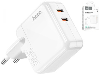 Сетевое Зарядное Устройство Hoco C110A Lucky PD/QC 35W Цвет Белый