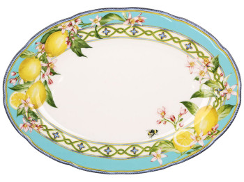 Блюдо сервировочное Giardino di Limone, фарфоровое, овальное, 30х21.5х2 см