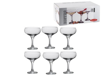 Набор бокалов Pasabahce bistro, для шампанского, 6 штук, 270 мл, 13.2 см