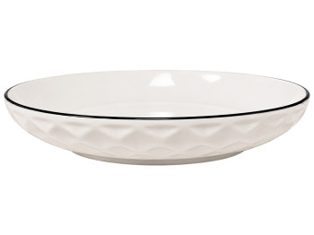 Блюдо Limited Edition Romb, круглое глубокое, белое, фарфор, 22,5 см