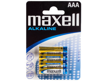 Батарейка Maxell Alkaline, 1.5V, AAA, LR03 алкалінова (ціна за блістер 4шт) 164010
