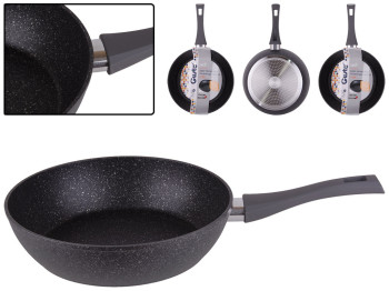 Сковорода глубокая Gusto индукционное дно с антипригарным покрытием Marble D28см GT-2105-28