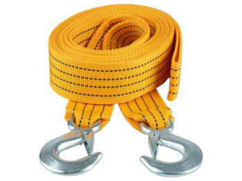 Трос буксировочный ST205/TP-205-3-1   3т лента 46мм х 4,5м  желтый/крюк/блистер 80059